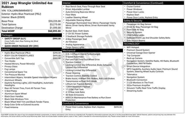 2021 Jeep Wrangler 4xe Unlimited Rubicon