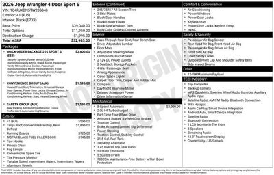 2026 Jeep Wrangler Sport S