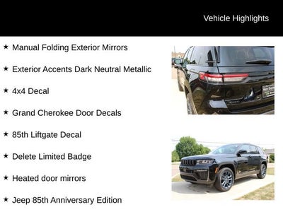 2026 Jeep Grand Cherokee 85th Anniversary Edition