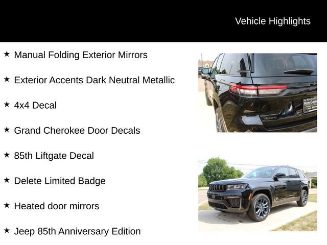2026 Jeep Grand Cherokee 85th Anniversary Edition