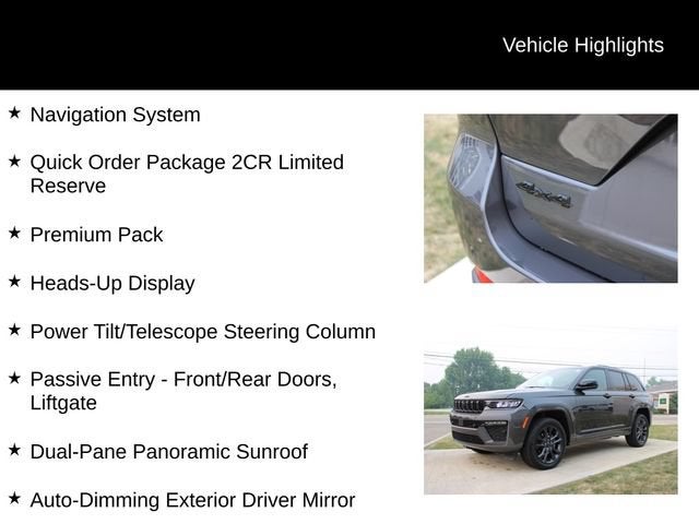 2026 Jeep Grand Cherokee Limited Reserve