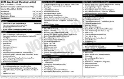 2026 Jeep Grand Cherokee Limited