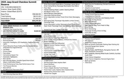 2025 Jeep Grand Cherokee Summit Reserve