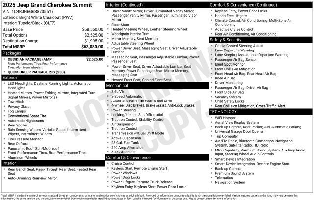 2025 Jeep Grand Cherokee Summit