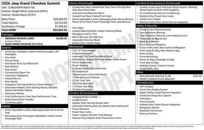2026 Jeep Grand Cherokee Summit