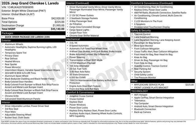 2026 Jeep Grand Cherokee L Laredo