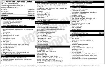 2027 Jeep Grand Cherokee L Limited