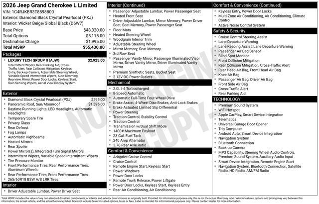 2026 Jeep Grand Cherokee L Limited