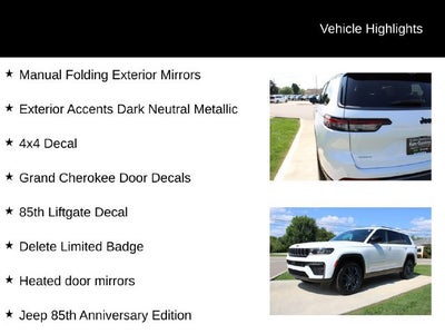 2026 Jeep Grand Cherokee L 85th Anniversary Edition