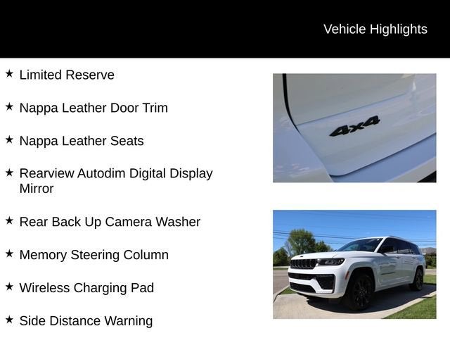 2026 Jeep Grand Cherokee L Limited Reserve