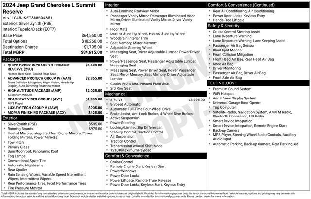 2024 Jeep Grand Cherokee L Summit Reserve