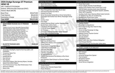 2026 Dodge Durango GT Premium HEMI V8