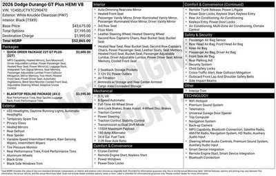 2026 Dodge Durango GT Plus HEMI V8