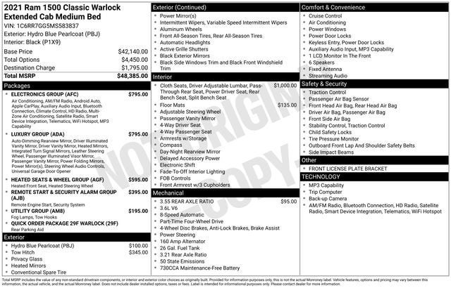 2021 RAM 1500 Classic Warlock