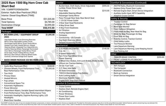 2025 RAM 1500 Big Horn