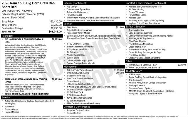 2026 RAM 1500 Big Horn