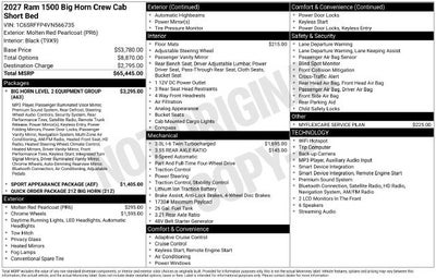 2027 RAM 1500 Big Horn