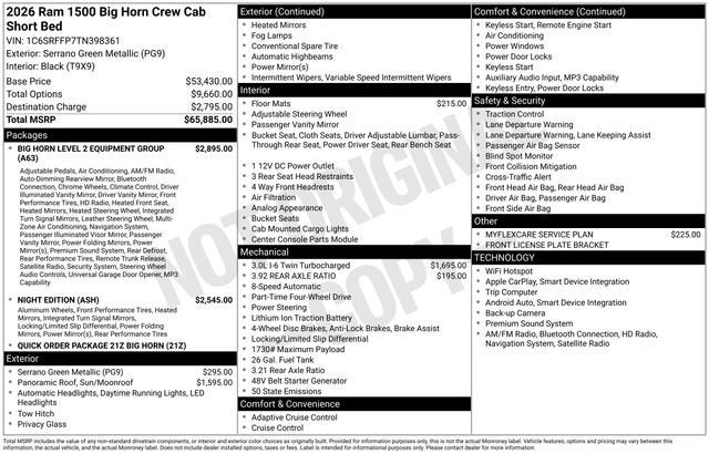 2026 RAM 1500 Big Horn
