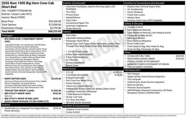 2026 RAM 1500 Big Horn