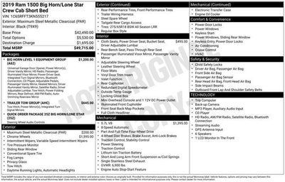 2019 RAM 1500 Big Horn/Lone Star