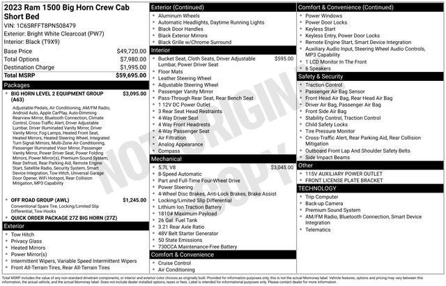 2023 RAM 1500 Big Horn