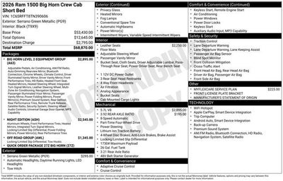 2026 RAM 1500 Big Horn