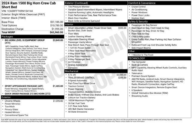2024 RAM 1500 Big Horn