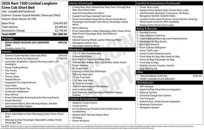 2026 RAM 1500 Longhorn
