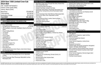 2026 RAM 1500 Limited