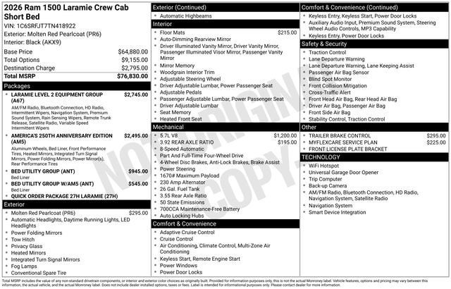 2026 RAM 1500 Laramie