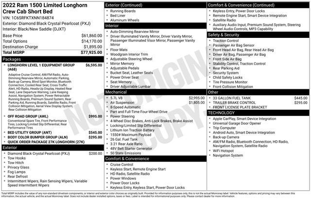 2022 RAM 1500 Longhorn