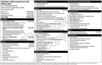 2026 RAM 1500 Laramie