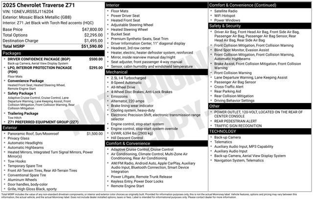 2025 Chevrolet Traverse AWD Z71