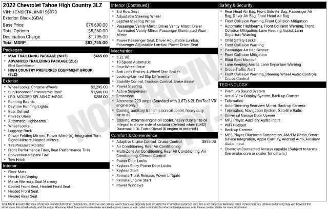 2022 Chevrolet Tahoe High Country