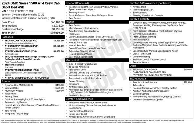 2024 GMC Sierra 1500 AT4
