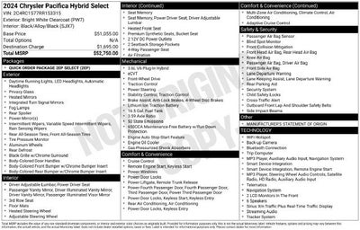 2024 Chrysler Pacifica Hybrid Select