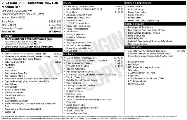2024 RAM 3500 Tradesman