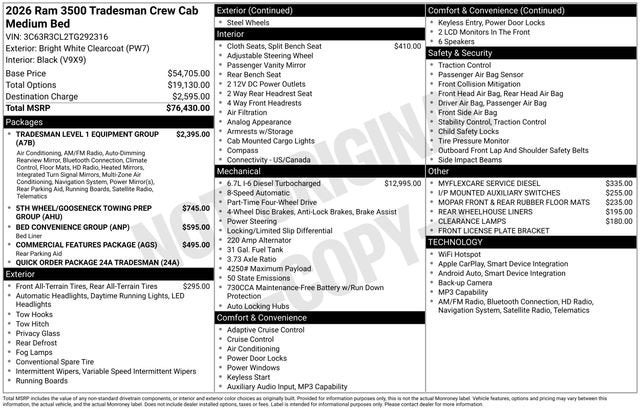 2026 RAM 3500 Tradesman
