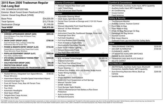 2015 RAM 2500 Tradesman