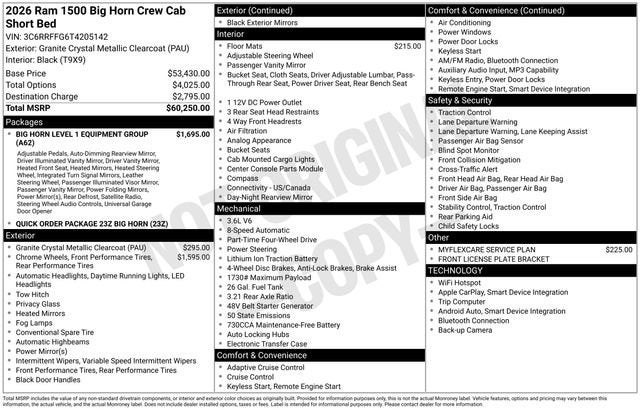 2026 RAM 1500 Big Horn