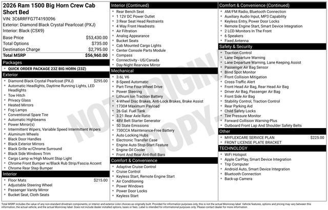 2026 RAM 1500 Big Horn