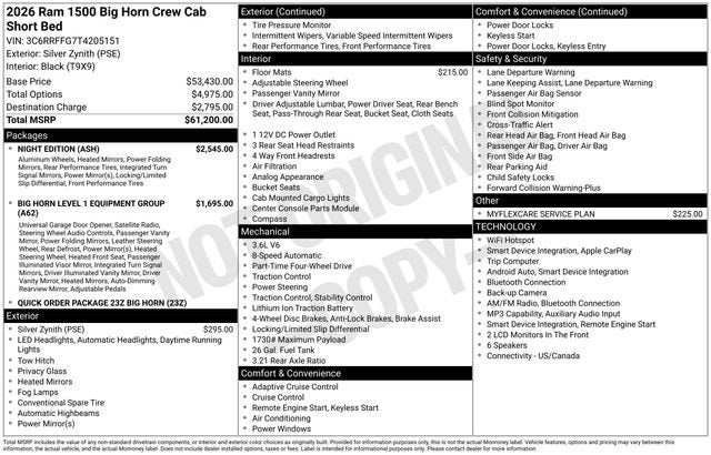 2026 RAM 1500 Big Horn