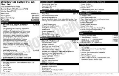 2026 RAM 1500 Big Horn