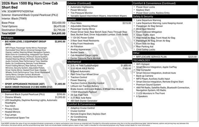 2026 RAM 1500 Big Horn