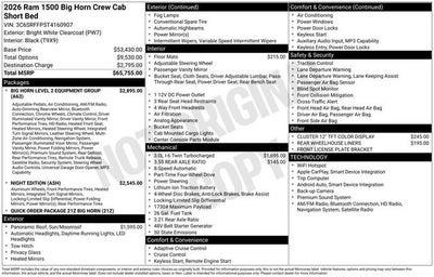 2026 RAM 1500 Big Horn