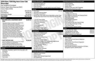 2026 RAM 1500 Big Horn