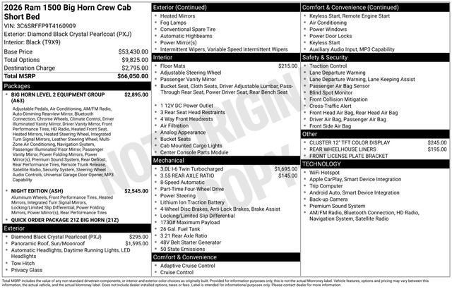 2026 RAM 1500 Big Horn