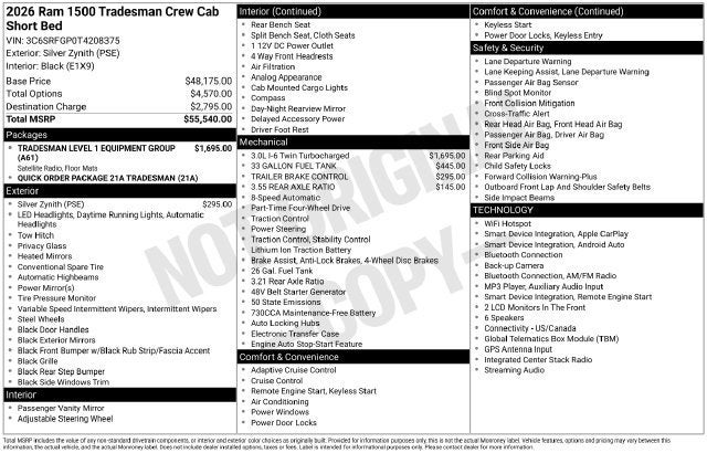 2026 RAM 1500 Tradesman