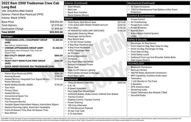 2022 RAM 2500 Tradesman