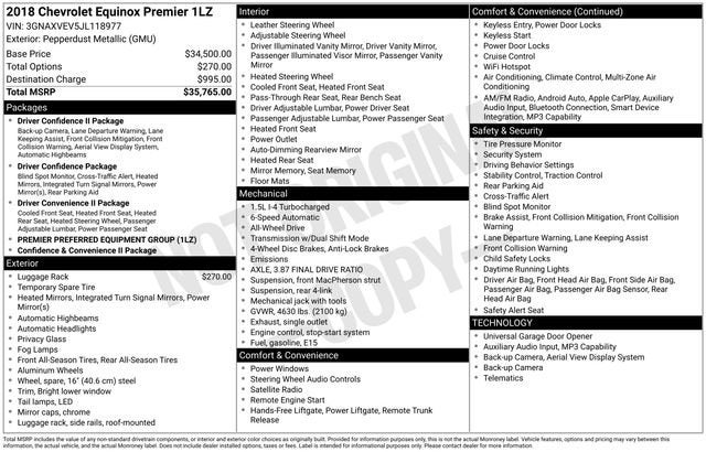 2018 Chevrolet Equinox Premier